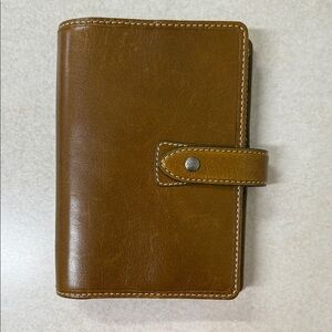 Filofax Malden Personal Leather Organizer in Ochre